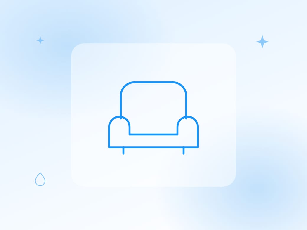 Sofa illustration after a Kleaner deep clean